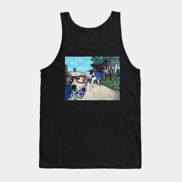 Puppy pals at the beach Tank Top by Artladyjen